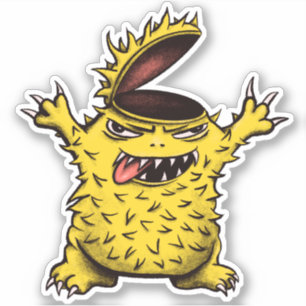 Cooles Monster Crazy Brainless Aufkleber