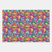 Cooles Monster Partys unisex Kinder Geschenkpapier Set (Vorderseite)