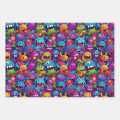 Cooles Monster Partys unisex Kinder Geschenkpapier Set (Vorderseite 2)