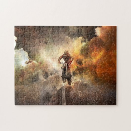 Cooles Motocross Bike Highway Puzzle (Horizontal)
