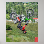 Cooles Motocross Extreme Freestyle Stunt Art 1 Poster (Vorne)