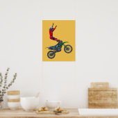 Cooles Motocross Extreme Freestyle Stunt Art 4 Poster (Küche)