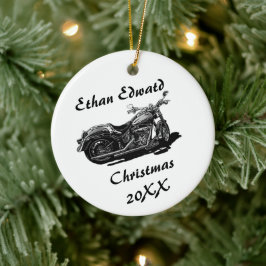 Cooles Motorrad Keramik Ornament