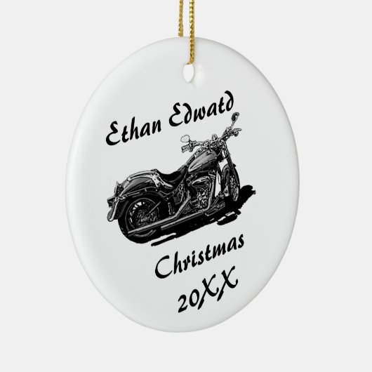 Cooles Motorrad Keramik Ornament (Rechts)