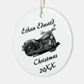 Cooles Motorrad Keramik Ornament (Links)