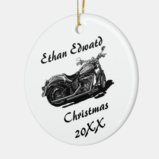 Cooles Motorrad Keramik Ornament (Links)