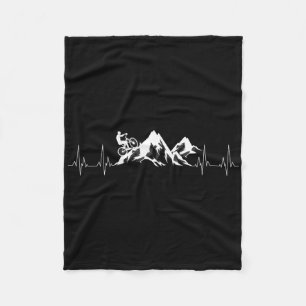 Cooles Mountainbike-Geschenk Herzschlag Lustiges R Fleecedecke