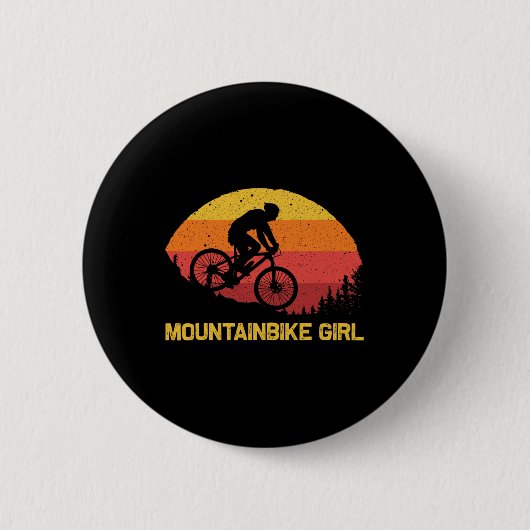 Cooles Mountainbiken für Mädchen Kinder Biker Mtb Button (Vorderseite)
