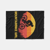 Cooles Mountainbiken für Mädchen Kinder Biker Mtb  Fleecedecke (Vorderseite (Horizontal))