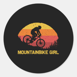 Cooles Mountainbiken für Mädchen Kinder Biker Mtb  Runder Aufkleber