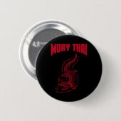 Cooles Muay Thai Kickboxen für Männer  Button (Vorne & Hinten)