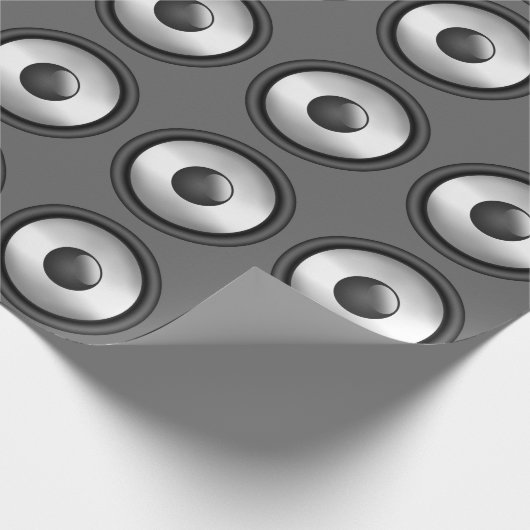 Cooles Musik-Lautsprecher-Design Geschenkpapier (Ecke)