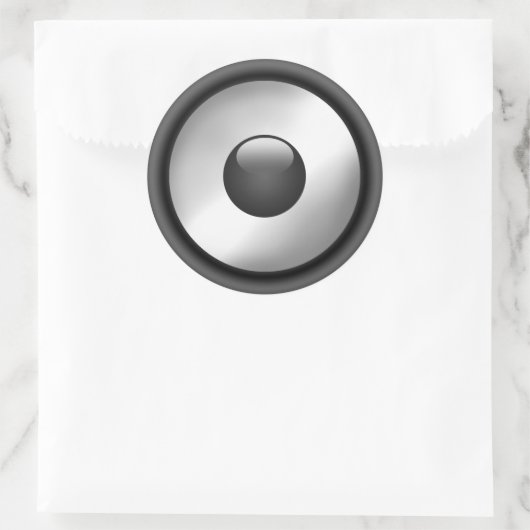 Cooles Musik-Lautsprecher-Design Runder Aufkleber (Tasche)