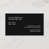 Cooles Musik-Thema Visitenkarte (Rückseite)