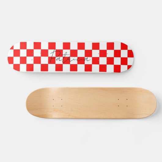 Cooles Muster an der Tafel, rot Skateboard (Horizontal)