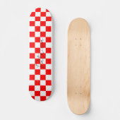 Cooles Muster an der Tafel, rot Skateboard (Vorderseite)