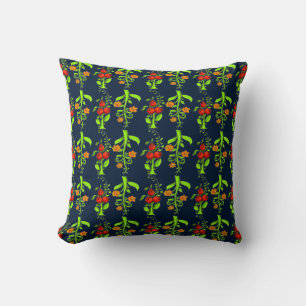 Cooles Muster Chic farbenfroh Blau Russisches Khok Kissen