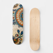 Cooles Muster der Retro-Floral Skateboard (Vorderseite)