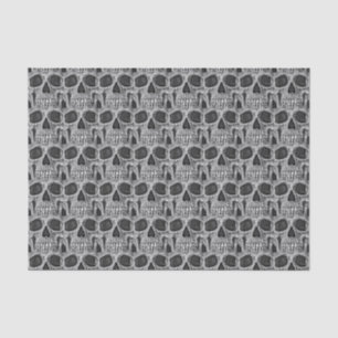 Cooles Muster des Gothic Skull Black and White Gru Seidenpapier