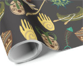 Cooles Muster historischer Symbole Geschenkpapier (Rolleneckpunkt)