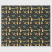 Cooles Muster historischer Symbole Geschenkpapier (Flach)