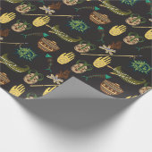 Cooles Muster historischer Symbole Geschenkpapier (Ecke)