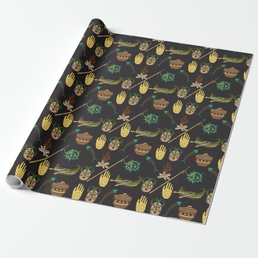 Cooles Muster historischer Symbole Geschenkpapier (Ungerollt)