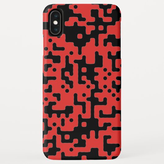 Cooles Muster in Rot und Schwarz Case-Mate iPhone Hülle (Rückseite)