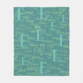 Cooles Muster mit eigenem Namen erstellen Fleecedecke (Vorderseite)