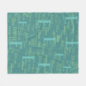 Cooles Muster mit eigenem Namen erstellen Fleecedecke (Vorderseite (Horizontal))