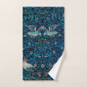Cooles Muster William Morris Birds Strawberry Blue Badhandtuch Set (Handtuch)