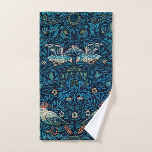 Cooles Muster William Morris Birds Strawberry Blue Badhandtuch Set (Handtuch)