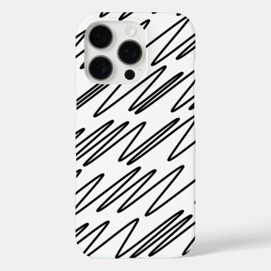 Cooles Musterdesign in Schwarzweiß Case-Mate iPhone Hülle (Rückseite)