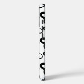 Cooles Musterdesign in Schwarzweiß Case-Mate iPhone Hülle (Rückseite / Links)