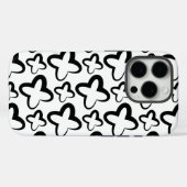 Cooles Musterdesign in Schwarzweiß Case-Mate iPhone Hülle (Rückseite (Horizontal))