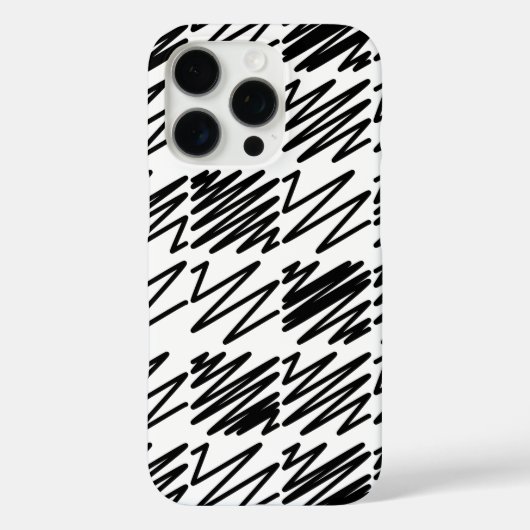 Cooles Musterdesign in Schwarzweiß Case-Mate iPhone Hülle (Rückseite)