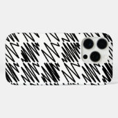Cooles Musterdesign in Schwarzweiß Case-Mate iPhone Hülle (Rückseite (Horizontal))