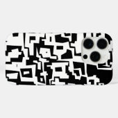 Cooles Musterdesign in Schwarzweiß Case-Mate iPhone Hülle (Rückseite (Horizontal))