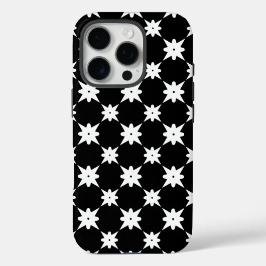 Cooles Musterdesign in Schwarzweiß Case-Mate iPhone Hülle (Rückseite)