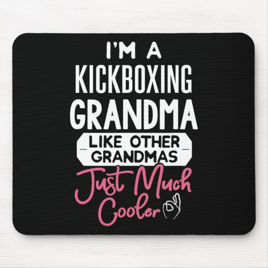 Cooles Muttertagsdesign Kickboxen Oma Mousepad (Vorne)