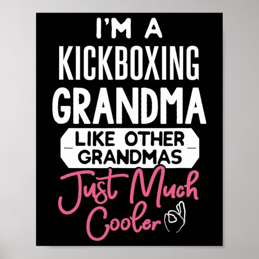 Cooles Muttertagsdesign Kickboxen Oma Poster (Vorne)