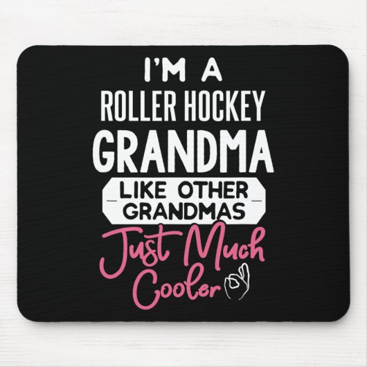 Cooles Muttertagsdesign Roller Hockey Oma Mousepad (Vorne)
