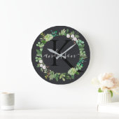 COOLES NACHFOLGREICHES WASSERFÖRDERMORMONOGRAMM GROßE WANDUHR (Zuhause)