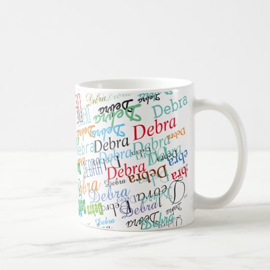cooles Namensmuster farbig und personalisiert Kaffeetasse (Rechts)