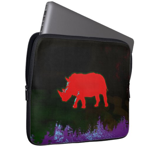 cooles Nashorn Laptopschutzhülle (Vorne Rechts)