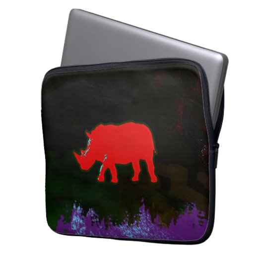 cooles Nashorn Laptopschutzhülle (Vorderseite Links)