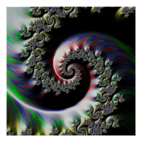 Cooles nassfarbiges Fraktal Swirl aus RGB Primärfa