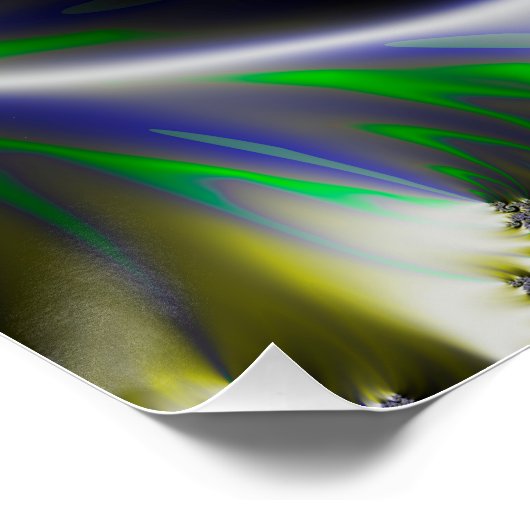 Cooles nassfarbiges Fraktal Swirl aus RGB Primärfa Poster (Ecke)