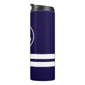 Cooles Nautical Anchor- und White Stripe Muster Thermosbecher (Nach rechts gedreht)