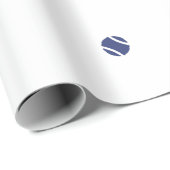 Cooles Navy-Retro-Tennis-Racquets-Muster Geschenkpapier (Rolleneckpunkt)